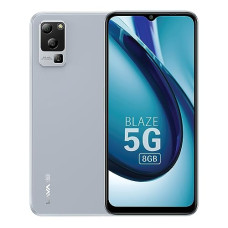 Deals, Discounts & Offers on Electronics - [For SBI Credit Card] Lava Blaze 5G (Glass Blue, 8GB RAM, UFS 2.2 128GB Storage) | 5G Ready | 50MP AI Triple Camera | Upto 16GB Expandable RAM | Charger Included | Clean Android (No Bloatware)