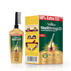 Deals, Discounts & Offers on Beauty Care - DABUR Vatika Neelibhringa 21 Hair Growth Oil - (50Ml+25Ml Extra Free) | 14 Ayurvedic Herbs | Ayurvedic Medicine | 4X Less Hairfall | 3X Thicker Hair | 21 Hair Benefits | With Ergnomic Comb Applicator