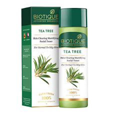 Deals, Discounts & Offers on Beauty Care - Biotique Tea Tree Skin Clearing Mattifying Facial Toner For Normal To Oily Skin Face Toner, 120Ml | Treats Acne & Pimples, Tightens Pores, Pack of 1