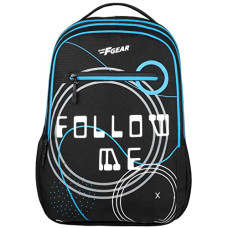Deals and Offers on Laptop Accessories - F Gear Follow me Laptop School Bag 35L Black Blue Backpack Deals, Discounts & Offers on Laptop Accessories - F Gear Follow me Laptop School Bag 35L Black Blue Backpack