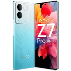 Deals, Discounts & Offers on Electronics - [For SBI Credit Card EMI] iQOO Z7 Pro 5G (Blue Lagoon, 8GB RAM, 256GB Storage) | 3D Curved AMOLED Display | 4nm MediaTek Dimesity 7200 5G Processor | 64MP Aura Light OIS Camera | Segment's Slimmest & Lightest Smartphone