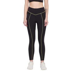 Deals and Offers on Women - Clovia Women's Snug Fit High Rise Active Tights in Black Deals, Discounts & Offers on Women - Clovia Women's Snug Fit High Rise Active Tights in Black