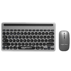 Deals and Offers on - Amazon Basics Wireless Keyboard and Mouse Set with Bluetooth multiconnect, 2.4GHz Receiver,1600 DPI, Smartphone/Tablet Holder, Built in Rechargeable Battery Deals, Discounts & Offers on - Amazon Basics Wireless Keyboard and Mouse Set with Bluetooth multiconnect, 2.4GHz Receiver,1600 DPI, Smartphone/Tablet Holder, Built in Rechargeable Battery