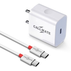 Deals and Offers on Mobile Accessories - Callmate 20 W Qualcomm 3.0 3 A Mobile Charger with Detachable Cable(White, Cable Included) Deals, Discounts & Offers on Mobile Accessories - Callmate 20 W Qualcomm 3.0 3 A Mobile Charger with Detachable Cable(White, Cable Included)