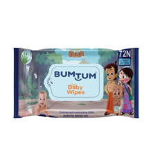 Deals, Discounts & Offers on Baby Care - Bumtum Baby Chota Bheem Gentle Soft Moisturizing Wet Wipes | Aloe Vera & Chamomile Extracts | Paraben & Sulfate Free (Pack of 1, 72 Pcs. Per Pack)