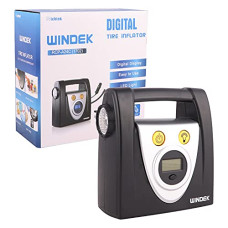 Deals and Offers on - Windek 1702 Tyre Inflator Portable & Easy to Operate Air Pump with Digital Display & LED Light (Black) Deals, Discounts & Offers on - Windek 1702 Tyre Inflator Portable & Easy to Operate Air Pump with Digital Display & LED Light (Black)