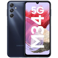 Deals, Discounts & Offers on Electronics - [For SBI Credit Card] Samsung Galaxy M34 5G (Midnight Blue,6GB,128GB)|120Hz sAMOLED Display|50MP Triple No Shake Cam|6000 mAh Battery|4 Gen OS Upgrade & 5 Year Security Update|12GB RAM with RAM+|Android 13|Without Charger