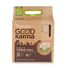Deals and Offers on - Origami Good Karma 3 Ply Unbleached Toilet Paper/Toilet Roll/Tissue Roll - 9.5 x 10 cms - 260 Sheets Per Roll - 4-in-1 Pack - 1,040 Pulls Deals, Discounts & Offers on - Origami Good Karma 3 Ply Unbleached Toilet Paper/Toilet Roll/Tissue Roll - 9.5 x 10 cms - 260 Sheets Per Roll - 4-in-1 Pack - 1,040 Pulls