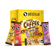 Deals and Offers on - Bevzilla 24 Instant Coffee Powder Sachets (24 X2 Gram)| Turkish Hazelnut,Colombian Gold,French Vanilla & English Butterscotch | 6 Sachets Each Flavour| Makes 24 Cups| 100% Arabica Coffee| Strong Deals, Discounts & Offers on - Bevzilla 24 Instant Coffee Powder Sachets (24 X2 Gram)| Turkish Hazelnut,Colombian Gold,French Vanilla & English Butterscotch | 6 Sachets Each Flavour| Makes 24 Cups| 100% Arabica Coffee| Strong