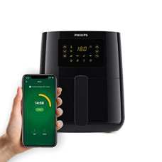 Deals, Discounts & Offers on  - [For With SBI Card] PHILIPS Digital Connected Smart Air Fryer, Voice assistant control and Touch Panel,Wifi enabled,Uses upto 90% less fat,13-in-1 cooking functions,4.1 Liter,Black(HD9255/90)