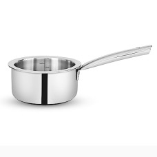 Deals, Discounts & Offers on Cookware - Bergner TriPro TriPly 16cm Tea Pan/MilkPan, 1.7L Capacity, For Chai/Boil/Warm/Herb-Spice-Infusion, Heat Resist Handle, Laser-Etch Scale, Smooth Finished Surface, Induction & Gas Ready, 5-Year Warranty