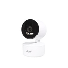 Deals, Discounts & Offers on Electronics - Wipro Smart Wireless Security CCTV Camera | 3 MP 1296p Full HD | AI Powered Motion Detection | Infrared Night Vision | 360 Panorama | Two-Way Communication | App Control | White