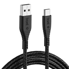 Deals and Offers on - boAt Type C A325/A320 Tangle-free, Sturdy Type C Cable with 3A Rapid Charging & 480mbps Data Transmission(Black) Deals, Discounts & Offers on - boAt Type C A325/A320 Tangle-free, Sturdy Type C Cable with 3A Rapid Charging & 480mbps Data Transmission(Black)