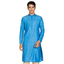 Deals and Offers on Women - Manthan Men's Mandarin Collar Full Sleeves Ethnic Knee Length Kurta Deals, Discounts & Offers on Women - Manthan Men's Mandarin Collar Full Sleeves Ethnic Knee Length Kurta