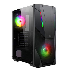 Deals and Offers on - Ant Esports ICE-211TG Mid Tower Computer Case I Gaming Cabinet I Mesh Panel with ARGB Strip Front Panel I Supports ATX MB with Transparent Glass Side Panel, 2 x 120 mm ARGB Fan Preinstalled - Black Deals, Discounts & Offers on - Ant Esports ICE-211TG Mid Tower Computer Case I Gaming Cabinet I Mesh Panel with ARGB Strip Front Panel I Supports ATX MB with Transparent Glass Side Panel, 2 x 120 mm ARGB Fan Preinstalled - Black