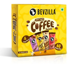 Deals and Offers on Food and Health - Bevzilla Instant Coffee Powder - 60 Sachets Box, Makes Premium Cups, 15 Sachet Each Instant Coffee(60 x 2 g, Assorted Flavoured) Deals, Discounts & Offers on Food and Health - Bevzilla Instant Coffee Powder - 60 Sachets Box, Makes Premium Cups, 15 Sachet Each Instant Coffee(60 x 2 g, Assorted Flavoured)