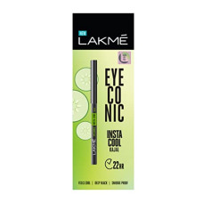 Deals and Offers on Beauty Care - Lakme Eyeconic Insta Cool Kajal, Black, Cooling Kohl Liner With Cucumber, Twist Up Pencil - Waterproof, Smudge Proof & Long Lasting Eye Makeup, Glossy, 0.35 G Deals, Discounts & Offers on Beauty Care - Lakme Eyeconic Insta Cool Kajal, Black, Cooling Kohl Liner With Cucumber, Twist Up Pencil - Waterproof, Smudge Proof & Long Lasting Eye Makeup, Glossy, 0.35 G