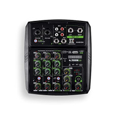 Deals, Discounts & Offers on  - Xtreme Acoustics XAMXB4 Professional Audio Mixer with Free Learning Course - 4 Channels, USB input, Bluetooth,3.5mm Headphone input, Phone Live out, 48V Phantom. Ideal