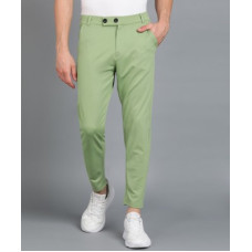 Deals, Discounts & Offers on  - METRONAUTRegular Fit Men Cotton Blend Light Green Cotton Blend Trousers