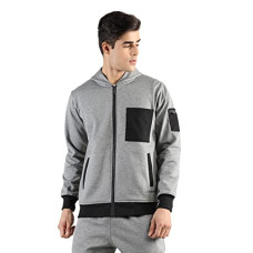 Deals, Discounts & Offers on Men - CHKOKKO Men Winter Sports Running Zipper Stylish Jacket LightGrey XXL