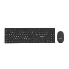 Deals, Discounts & Offers on  - Amazon Basics Wireless Keyboard and Mouse Combo | 1600 DPI Mouse | 104 Rounded Silent Keys | Lightweight | Compatible to Mac and Windows | Plug-and-Play (Black)
