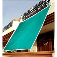 Deals, Discounts & Offers on  - Kuber Industries Dark Green Sun Shade Sail Square Canopy - Permeable UV Block Fabric Durable Outdoor-10 x 25 ft. (Green) (F_26_KUBMART016995)