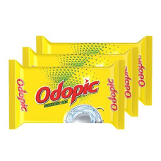 Deals, Discounts & Offers on  - DABUR Odopic Dishwash Bar (Pack Of 3, 300Gx3) Kitchen Utensil Cleaner Powerful Grease Cleaner Gentle On Hands Fresh Fragrance Leaves No Residue Instant & Effective Cleaning Bar