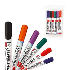 Deals and Offers on Electronics - Cello Whitemate Whiteboard BoldMarkers | Set of 6 | Assorted Ink Colours | Whiteboard Marker with Easily Erasable Ink | Refillable Whiteboard Markers Markers Deals, Discounts & Offers on Electronics - Cello Whitemate Whiteboard BoldMarkers | Set of 6 | Assorted Ink Colours | Whiteboard Marker with Easily Erasable Ink | Refillable Whiteboard Markers Markers