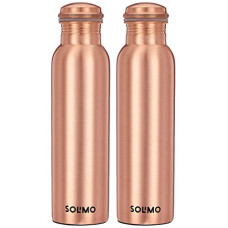 Deals and Offers on - Amazon Brand - Solimo Copper Water Bottle | 100% Pure Copper Water Bottle I Leak Proof & Rust Proof I Copper Bottle Deals, Discounts & Offers on - Amazon Brand - Solimo Copper Water Bottle | 100% Pure Copper Water Bottle I Leak Proof & Rust Proof I Copper Bottle