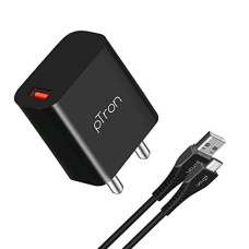 Deals and Offers on Mobile Accessories - pTron Volta FC12 20W QC3.0 Smart USB Charger with Type-C 1M USB Cable, Made in India, Auto-detect Technology, Multi-Layer Protection, Fast Charging Adaptor Deals, Discounts & Offers on Mobile Accessories - pTron Volta FC12 20W QC3.0 Smart USB Charger with Type-C 1M USB Cable, Made in India, Auto-detect Technology, Multi-Layer Protection, Fast Charging Adaptor