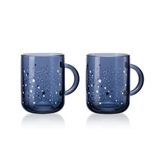 Deals and Offers on - Pasabahce Night Sky Mug from House of Pasabahce The Original Pasabahce from Turkey, Blue Printed Transparent Night Sky Mugs, 330 ml in Set of 2 Pcs, Perfect fit Deals, Discounts & Offers on - Pasabahce Night Sky Mug from House of Pasabahce The Original Pasabahce from Turkey, Blue Printed Transparent Night Sky Mugs, 330 ml in Set of 2 Pcs, Perfect fit