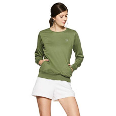Deals and Offers on Women - Qube By Fort Collins Women's Cotton Crew Neck Sweatshirt Deals, Discounts & Offers on Women - Qube By Fort Collins Women's Cotton Crew Neck Sweatshirt