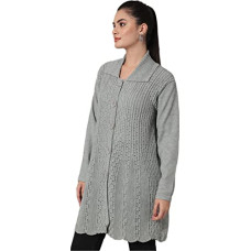 Deals and Offers on Women - eKools Women Wool Blend Banded Collar Cardigan Deals, Discounts & Offers on Women - eKools Women Wool Blend Banded Collar Cardigan