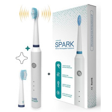 Deals and Offers on - Caresmith Spark Rechargeable Electric Toothbrush | 6 Operating Modes | 40000 Vibrations per Minute | 2 Brush Heads (White) Deals, Discounts & Offers on - Caresmith Spark Rechargeable Electric Toothbrush | 6 Operating Modes | 40000 Vibrations per Minute | 2 Brush Heads (White)