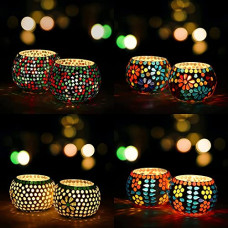 Deals and Offers on - WebelKart Set of 3 Mosaic Glass Tealight Votive Candle Holder with Tea Light Candles Deals, Discounts & Offers on - WebelKart Set of 3 Mosaic Glass Tealight Votive Candle Holder with Tea Light Candles