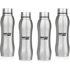Deals, Discounts & Offers on  - NIRLON Ozone Single Wall Water /Fridge Refrigerator 1000 ml Bottle(Pack of 4, Silver, Steel)