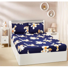 Deals, Discounts & Offers on  - Amazon Brand - Solimo Floral Pride Microfibre Elastic Fitted Bedsheet