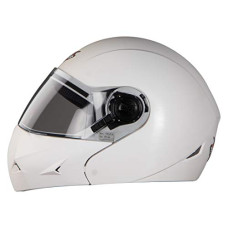 Deals and Offers on - Steelbird SB-45 7Wings Flip Up Helmet with Plain Visor (Large 600 MM, Natural White) Deals, Discounts & Offers on - Steelbird SB-45 7Wings Flip Up Helmet with Plain Visor (Large 600 MM, Natural White)