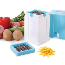 Deals and Offers on - Ganesh Potato Chipser Set - 3-Piece Blue Slicer with 650ml Container Effortless Homemade Chips 2-Pieces Cutting Blades Deals, Discounts & Offers on - Ganesh Potato Chipser Set - 3-Piece Blue Slicer with 650ml Container Effortless Homemade Chips 2-Pieces Cutting Blades