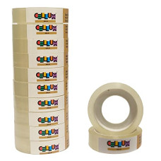 Deals and Offers on - CELLUX 12 Rolls Gold Transparent Tape Refills, Clear Tape, Cello Tape, All-Purpose Transparent Glossy Tape Deals, Discounts & Offers on - CELLUX 12 Rolls Gold Transparent Tape Refills, Clear Tape, Cello Tape, All-Purpose Transparent Glossy Tape