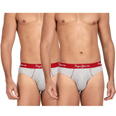 Deals, Discounts & Offers on Men - Pepe Jeans Innerwear Men's Solid Cotton Antibacterial Brief (Pack of 2)