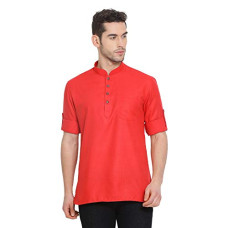 Deals, Discounts & Offers on Men - Sanwara Men Cotton A-Line Short Kurta