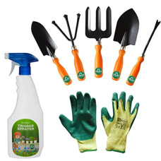 Deals, Discounts & Offers on Gardening Tools - TrustBasket 7 Pcs Durable Mud Finger Multi-Purpose Plant Care/Garden Tool kit