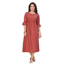 Deals, Discounts & Offers on Women - CEE 18 Women's Cotton Rayon A-Line Maternity Feeding Kurti with Zippers (10012)