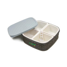 Deals, Discounts & Offers on  - Clazkit Plastic Dry Fruit/Masala Box 4 Sections Multipurpose Box- Color May Vary