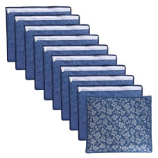 Deals and Offers on - LAXIS Non-Woven Printed Single Saree Cover, Saree Bag Pack of 10Pcs, Transparent Saree Covers With Zip, Saree Covers For Storage, Wardrobe Organiser, Size-36x42x2cm (Blue) Deals, Discounts & Offers on - LAXIS Non-Woven Printed Single Saree Cover, Saree Bag Pack of 10Pcs, Transparent Saree Covers With Zip, Saree Covers For Storage, Wardrobe Organiser, Size-36x42x2cm (Blue)