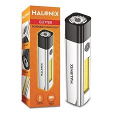 Deals and Offers on - Halonix Polycarbonate Glitter 1W Rechargeable Led Emergency Cum Pocket Flashlight Torch, with USB Charging, High Brightness Deals, Discounts & Offers on - Halonix Polycarbonate Glitter 1W Rechargeable Led Emergency Cum Pocket Flashlight Torch, with USB Charging, High Brightness