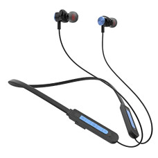 Deals, Discounts & Offers on Headphones - GIZMORE Giz MN218 Melody Bluetooth Wireless 5.0 in Ear Neckband Earphone with mic, Up to 18 HRS Playtime, Dual Pairing, Hi-Fi Stereo Sound, Multiple Controls, and Lightweight (Blue)