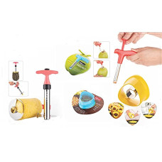 Deals and Offers on - Ritu Corn Cob Stripper and Pineapple Cutter and Coconut Opening Tool Best Kitchen Combo Set Deals, Discounts & Offers on - Ritu Corn Cob Stripper and Pineapple Cutter and Coconut Opening Tool Best Kitchen Combo Set