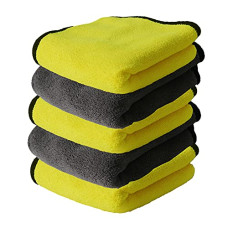 Deals, Discounts & Offers on  - Nikavi Thick and Soft Absorbent Wash Cloth, Auto Care Microfiber Cleaning Cloth, Yellow (Set of 1)